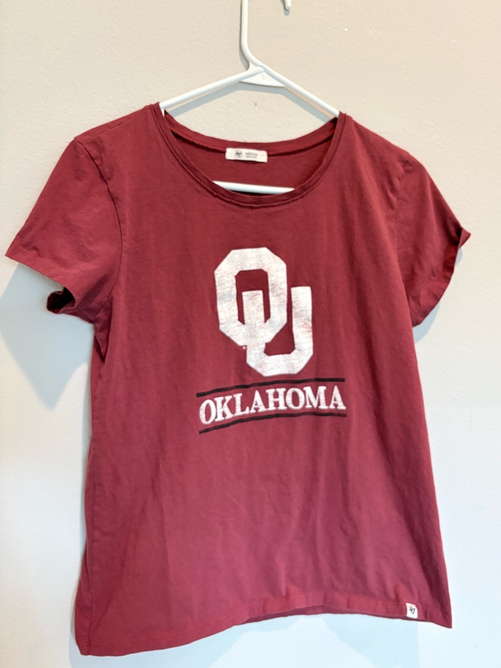 '47 Brand Oklahoma Sooners OU Graphic Tee | Size Medium | Crimson